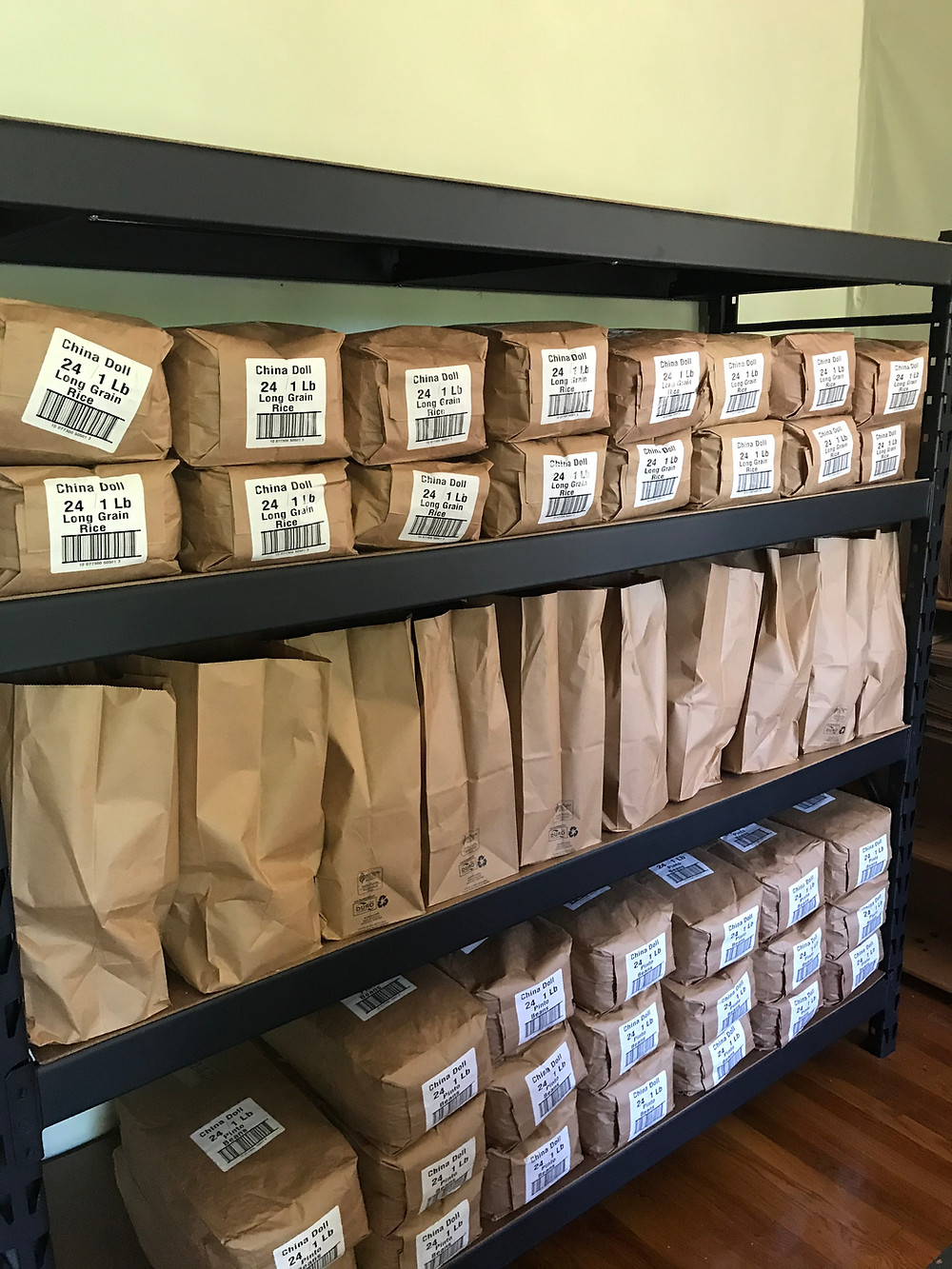 Bags packed and ready for distribution