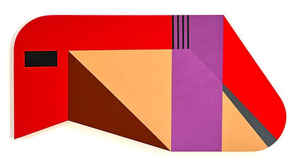 SUN WHISTLE 32 x 63 ½ Vinyl emulsion, acrylic on shaped canvas 2024 copy.jpg