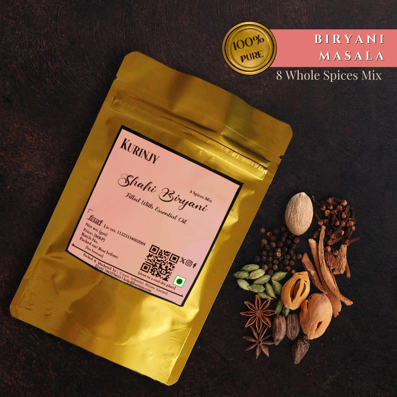 Shahi Biryani (8 Spices Mix) 1 pack, 55 g