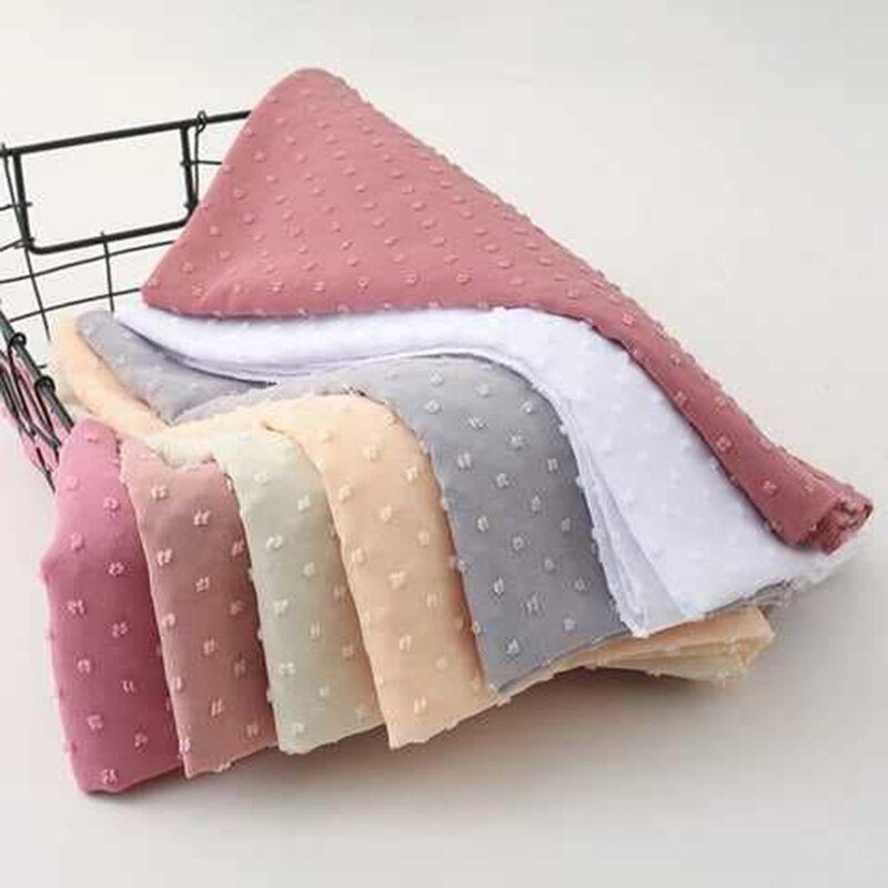 Thumbnail: Solid Color Malaysia Ball Flocking Muslim Headband Pom Pom Pearl Bubble Chiffon