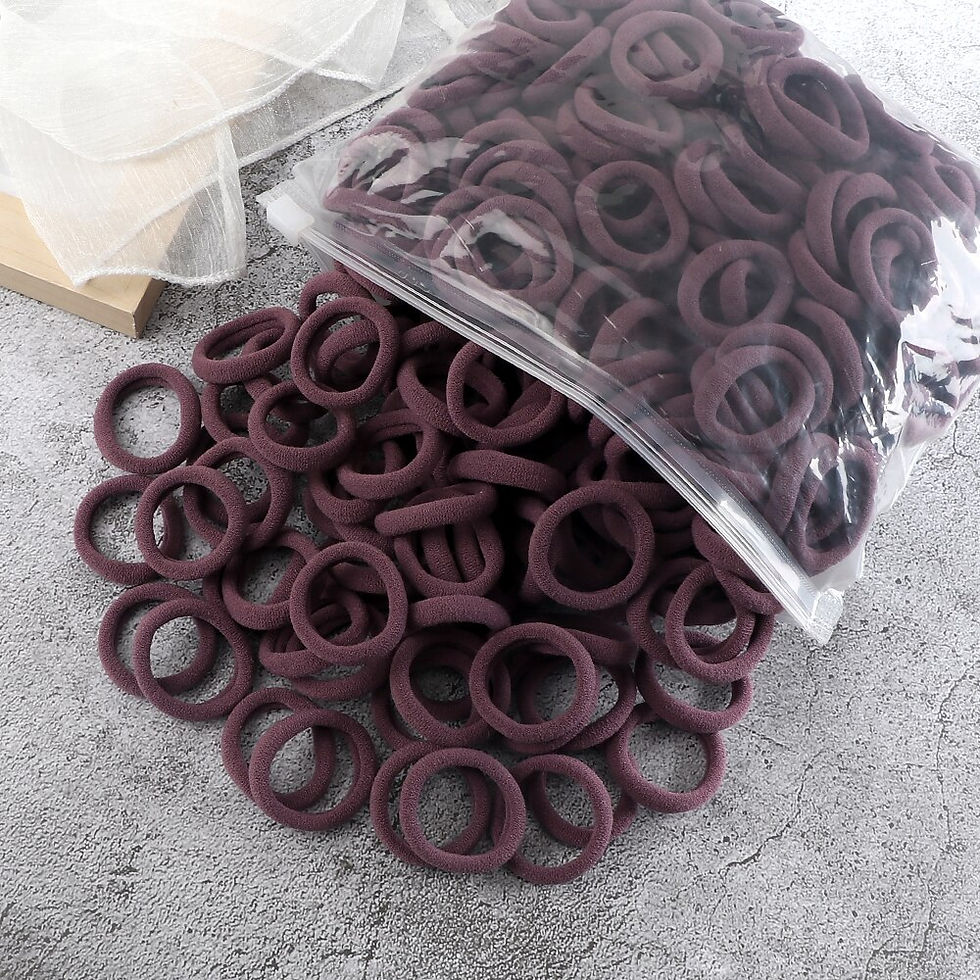 Thumbnail: 50/100PCS 3cm Children Headband High Elastic Solid Color Scrunchies Kids Baby H