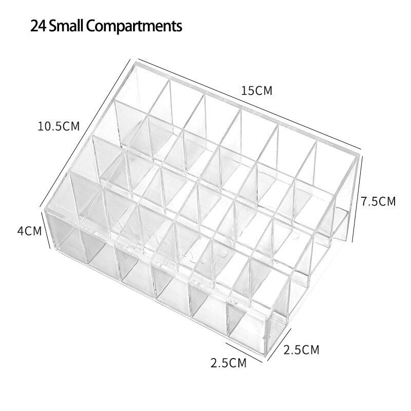 Thumbnail: 24 Grid Lipstick Holder Acrylic Cosmetics Storage Box Can Store And Sort Lipsti