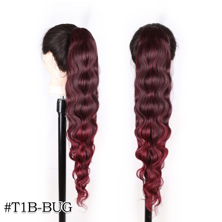 Thumbnail: JULIANNA Synthetic Long Body Wavy Drawstring Ponytail for Women Synthetic Wave 