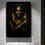 Thumbnail: Contemplator Black African Nude Woman Oil Painting on Canvas Posters and Prints