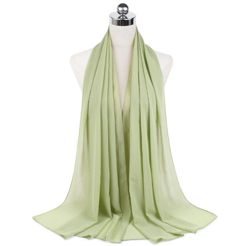 Thumbnail: New Premium Plain Chiffon Scarf Muslim Hijab Instant Shawl Soft Ball Bubble Chi