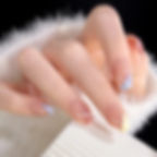 Thumbnail: 24pcs Fresh Summer Fairy Flower Pattern Nail Art Fake Nails With Glue Full Cove