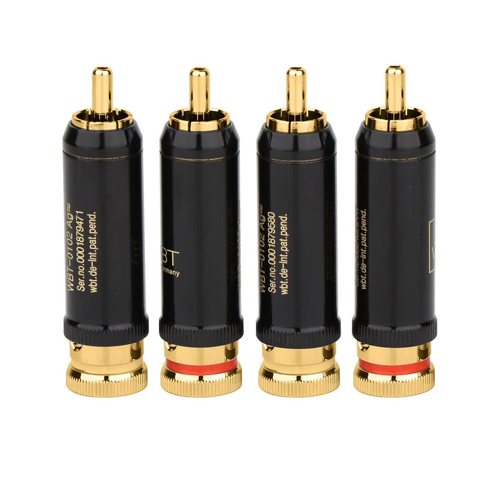 Thumbnail: HIFI 4Pcs 0102Ag Gold-plated rca plug for audio signal cable rca connector audi