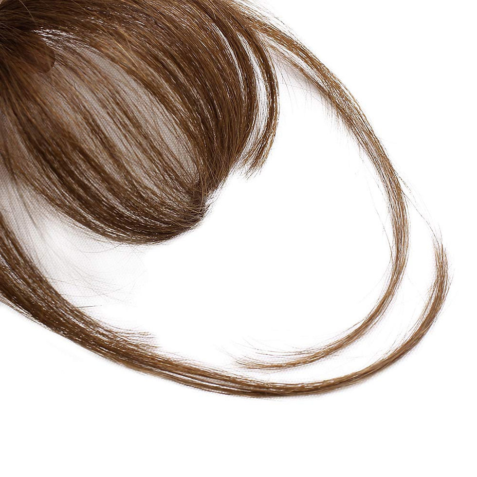 Thumbnail: Clip In Air Bangs Thin Fake Fringes Natural Straigth Synthetic Neat Hair Bang A