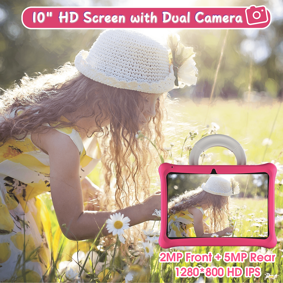 Thumbnail: SGIN 10 inch Android 12 Kids Tablet, 2GB RAM 64GB ROM Tab for Kids, 1280*800 HD