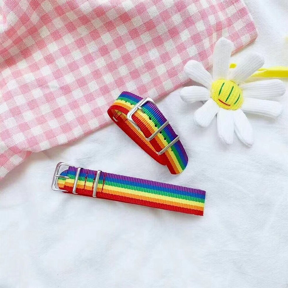 Thumbnail: Fashion Rainbow Bracelet Girl Boy Ladies Rainbow Wristband Bracelet Cotton Line