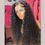 Miniaturbild: Natural Black Soft 180%Density 26Inch Long Kinky Curly Preplucked Lace Front Wi