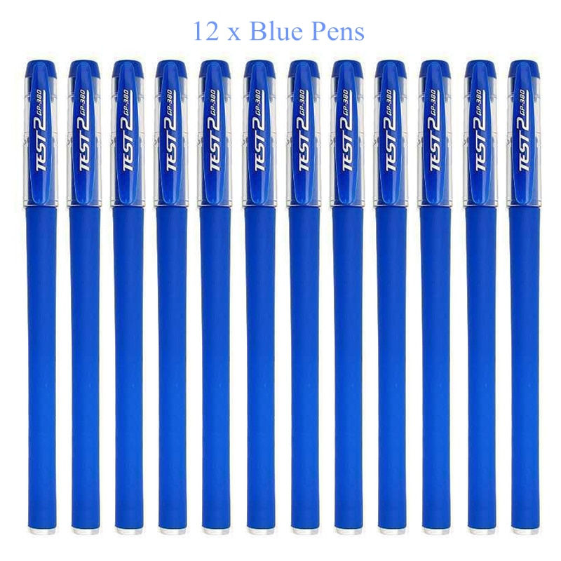 Thumbnail: 3 Gel Pens + 50 Refills Set 0.38mm Black Blue Red Ink Bulk Pens Thin Tip Journa