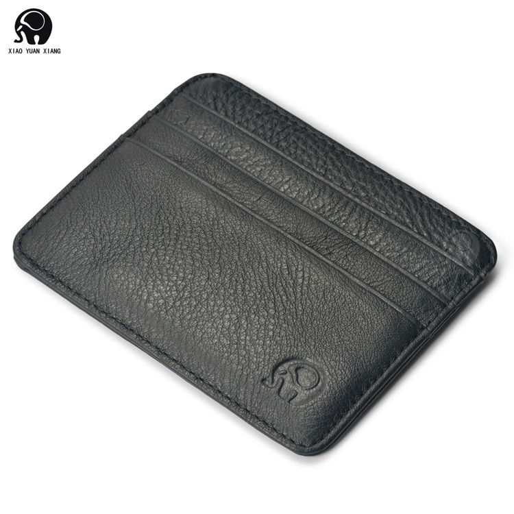 Thumbnail: Retro First Layer Genuine Leather Card Bag with 7 Card Slot Super Thin 100% Rea