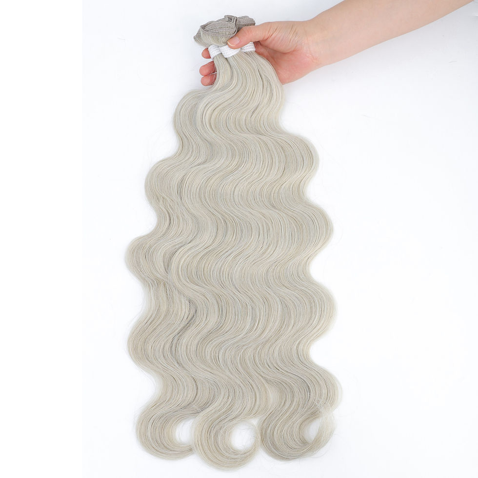 Thumbnail: Colorful Body Wave Hair Bundles 613 Piano Blonde Natural Synthetic Hair Extensi