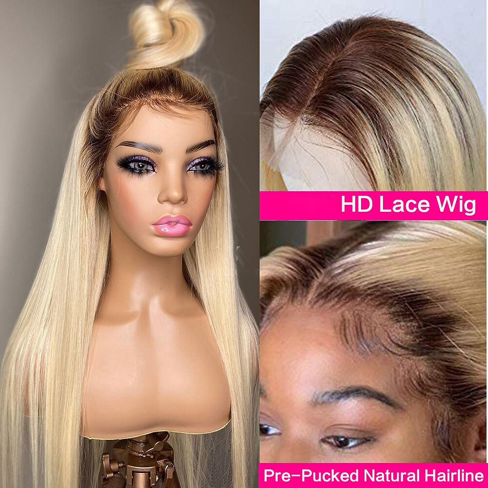 Thumbnail: Preplucked Soft 180%Density 26Inch Long Ombre Blonde 613 Silky Straight Lace Fr