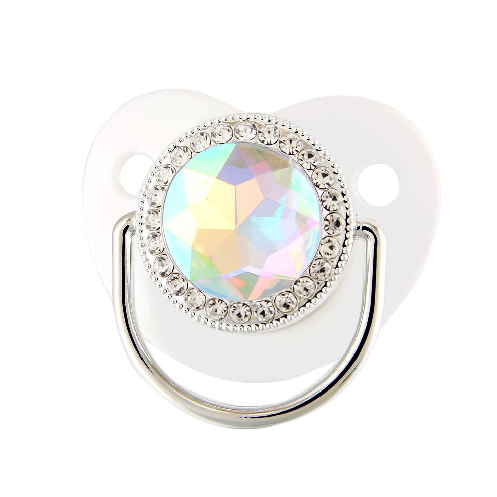 Thumbnail: Bling Diamond Baby Pacifier Rhinestone Luxury Pacifier PA free Silicone Infant 