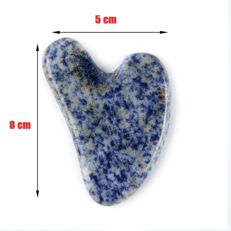 Thumbnail: Natural Stone Jade Gouache Scraper Rose Quartz Facial Gua Sha Tools Neck Massag