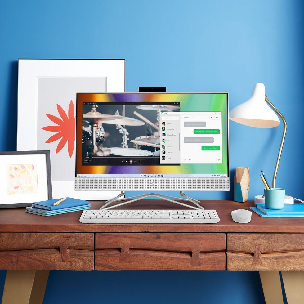 Thumbnail: HP 23.8" All-in-One PC, Intel Core i3-1115G4, 8GB SDRAM, 256GB SSD, Snow White,