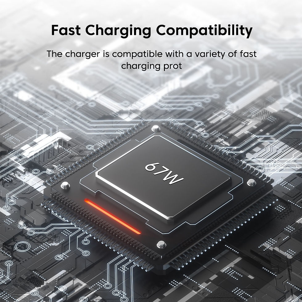 Thumbnail: USB Charger 67W Fast Charging Quick Charge 3.0 USB Type C Cable 10A for iPhone 