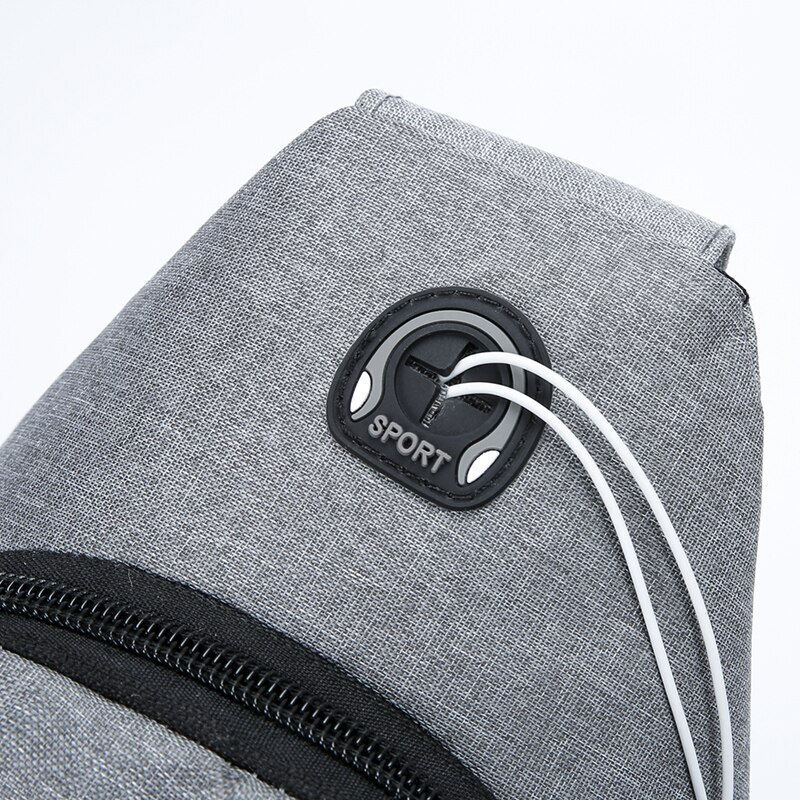 Thumbnail: Chest Bag Fashion New Solid Color Men Chest Bag Outdoor Casual Fashion One Shou
