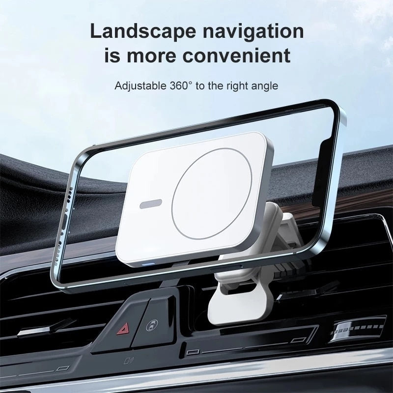 Thumbnail: Magnetic Wireless Charger Car Air Vent Stand Phone Holder 15W Car Fast Charging