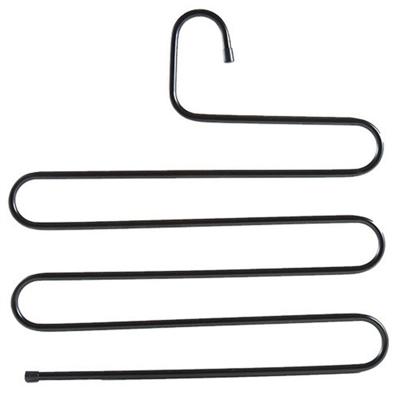 Thumbnail: Home Wardrobe Space-saving Hanger Multi-layer S-shaped Trousers Hanger Multi-fu