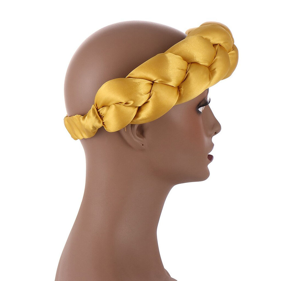 Thumbnail: 2022 Latest Exaggerated big satin twist braid Handmade African Cap Nigerian Wed