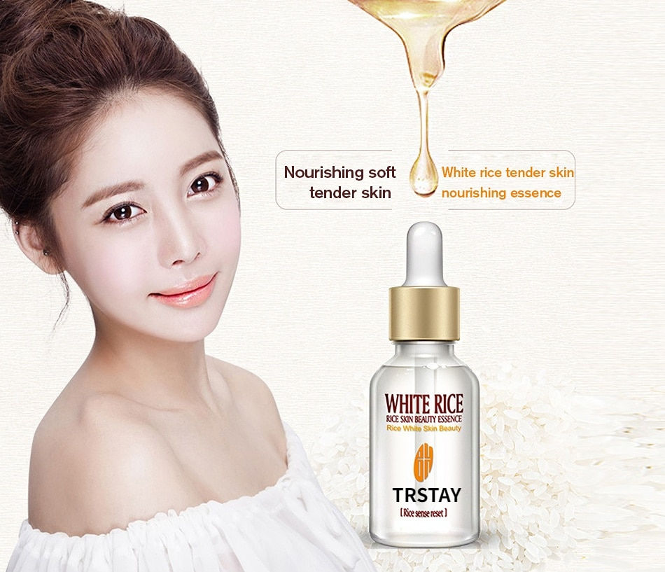 Thumbnail: New White Rice Whitening Serum Face Moisturizing Cream Anti Wrinkle Anti Aging 