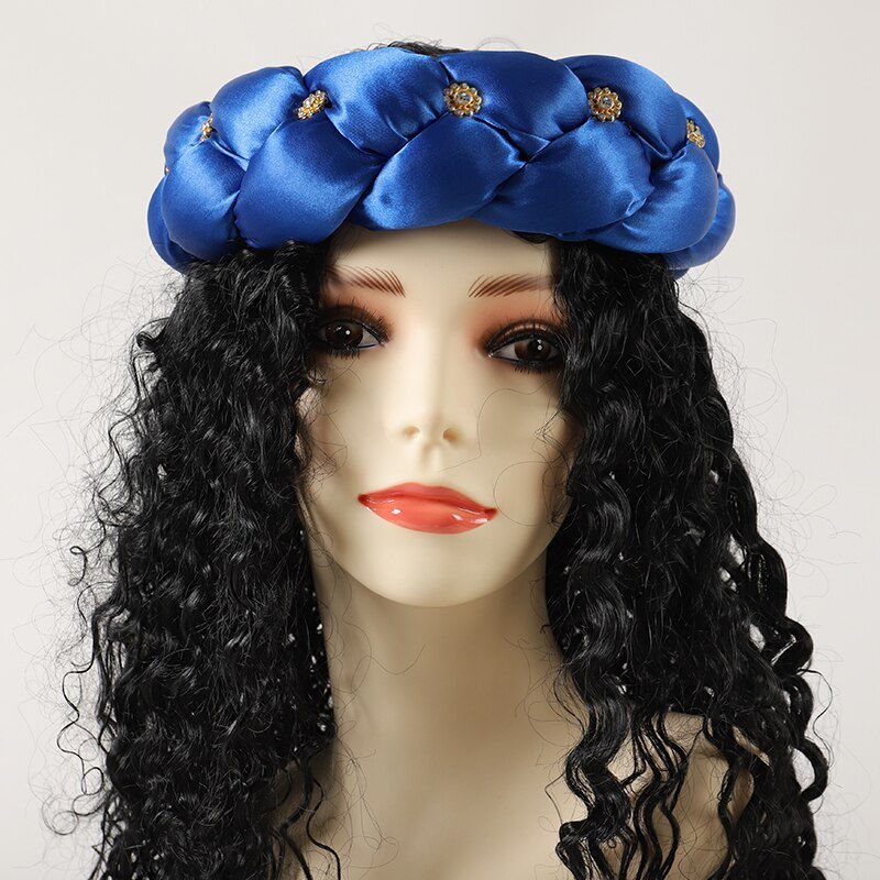 Thumbnail: 2022 Latest Exaggerated big satin twist braid Handmade African Cap Nigerian Wed