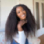 Thumbnail: Yaki Long Soft Natural Black 24 inch Kinky Straight U Part Wig European Remy Hu