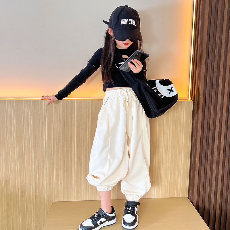 Thumbnail: Spring Autumn Girls Jogger Pants Baby Trousers Kids Pants For Teenage Bottoms C