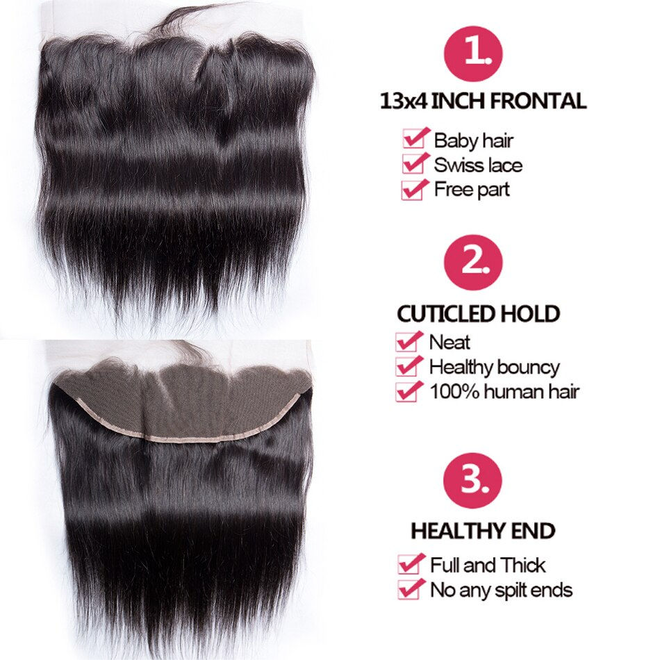 Thumbnail: 30inch Long Straight Human Hair Bundles With Closure Peruvian Human Hair Bundle