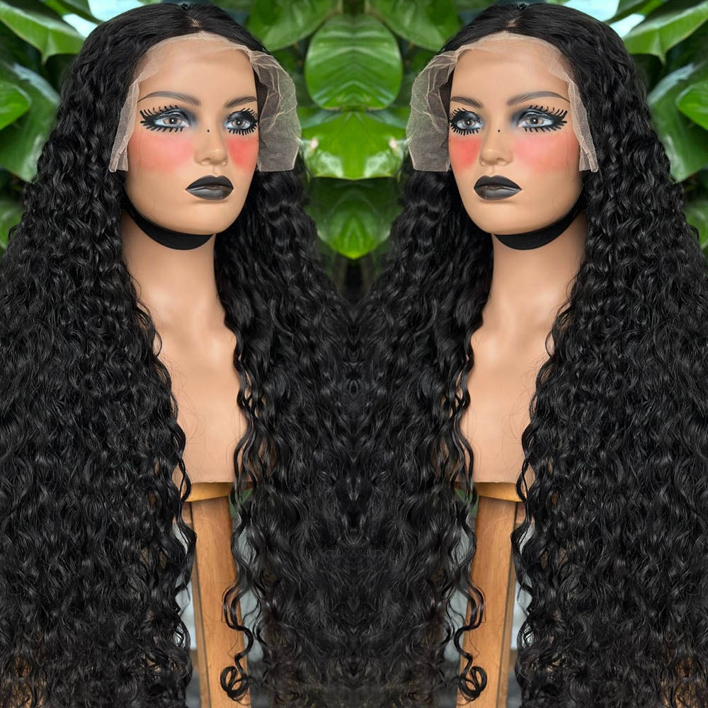 40 Inch 13x6 Hd Lace Frontal Curly Human Hair Wigs Human Hair Deep Wave Lace Fr