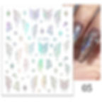 Thumbnail: 1PCS 3D Laser Heart Letter Nail Sticker Nail Art Decoration Flower Star Nail Ac