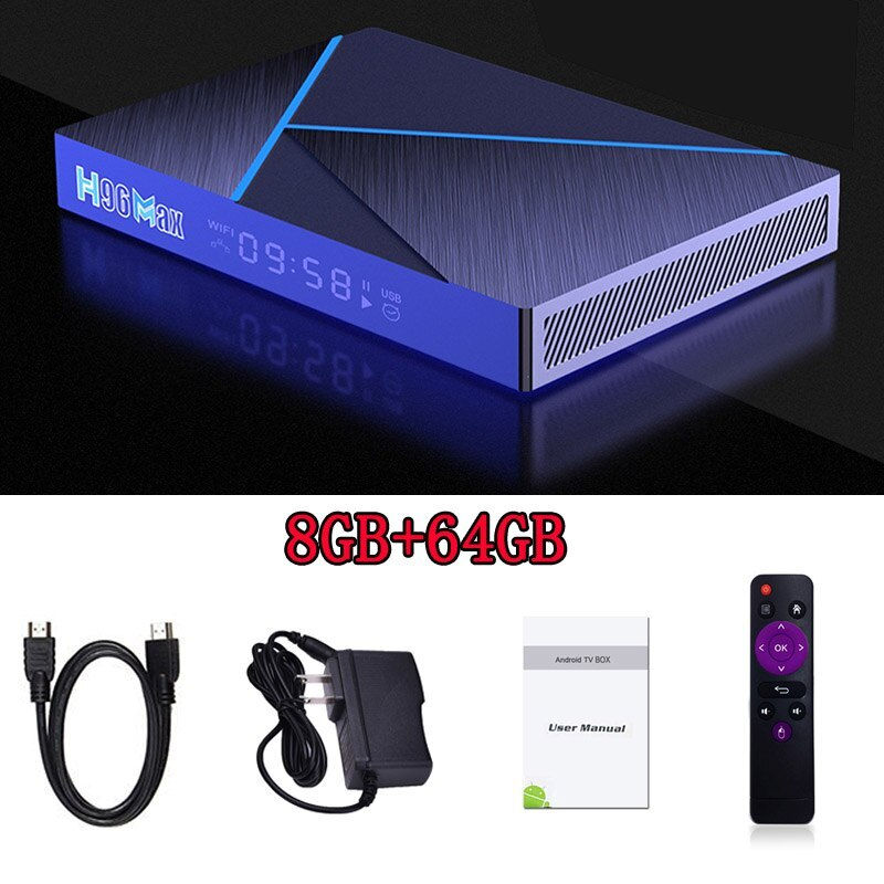Thumbnail: H96 Max V56 Android12 Smart TV Box RK3566 Quad-Core 4K 2.4G/5G WiFi BT4.0 1000M