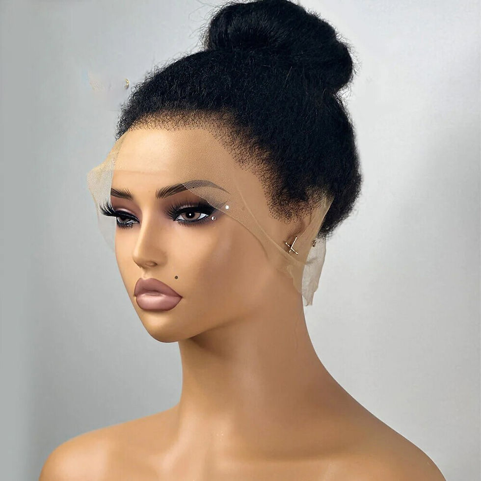 Thumbnail: Soft Long 28inches Natural Black 180Density Yaki Kinky Straight Deep Lace Front