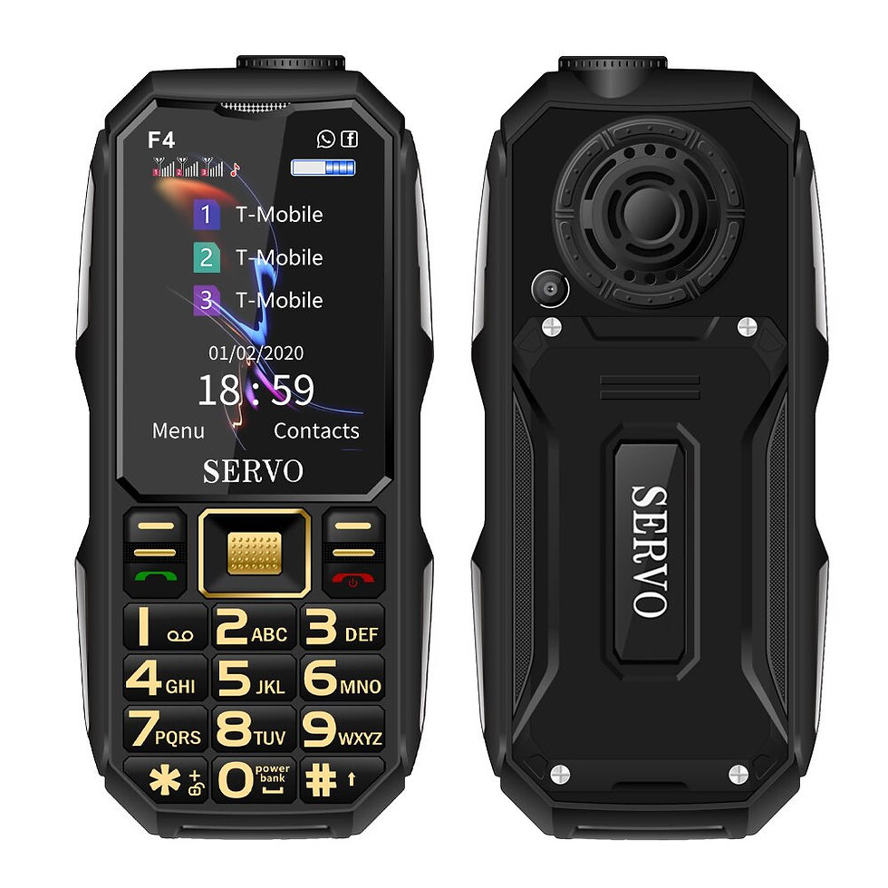 Thumbnail: SERVO F4 Rugged Phone 3 SIM Card Cellphone Magic Voice Auto Record Call Flashli