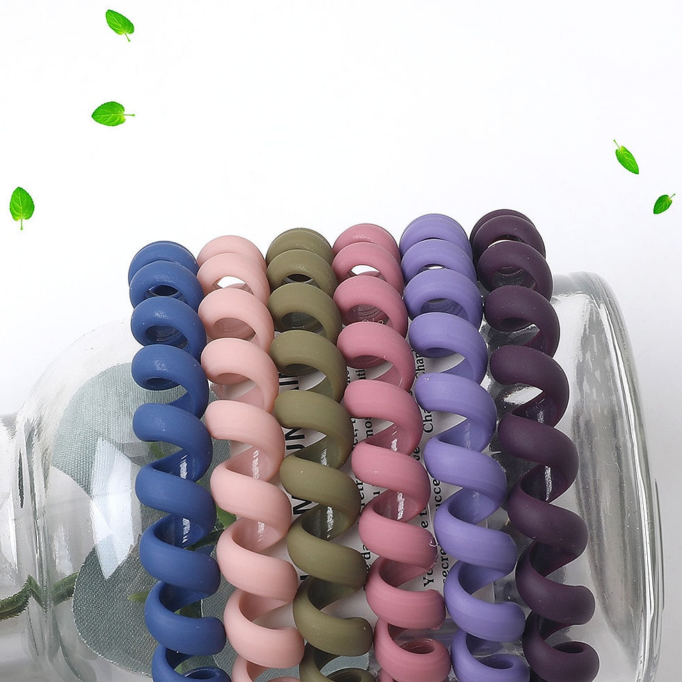 Thumbnail: Fashion Matte Scrunchie Telephone Wire Hair Bands Women Girls Rubber Band Frost