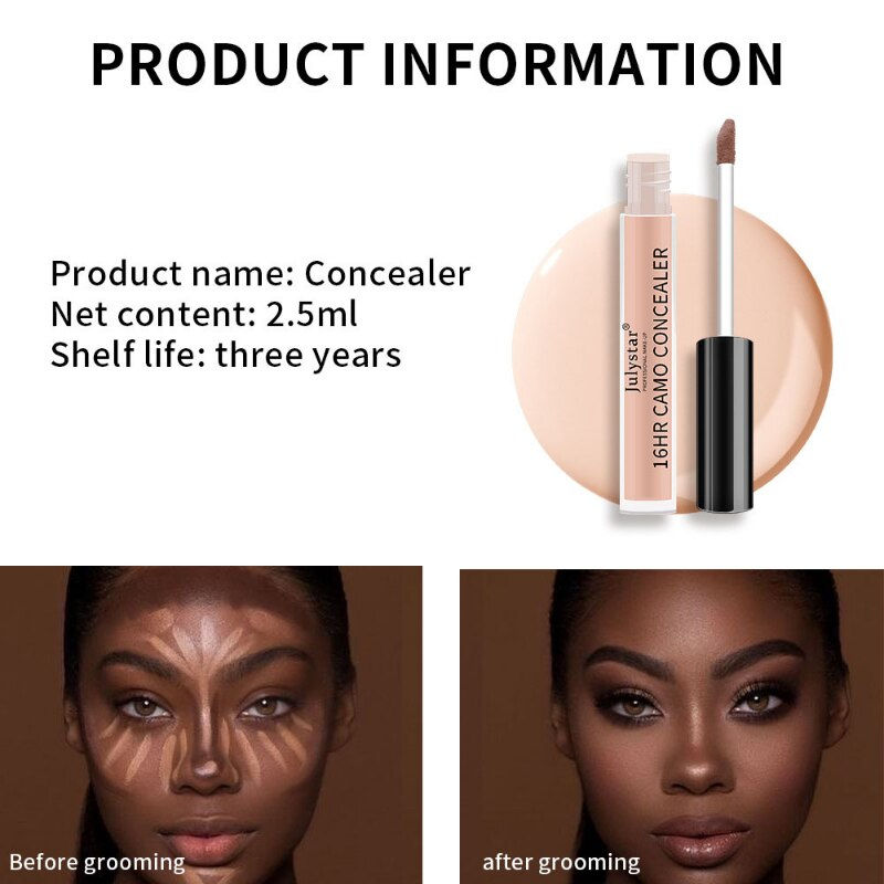 Thumbnail: Cosmetics Concealer Foundation Cream Full Skin Professional Face Blemish Cover 