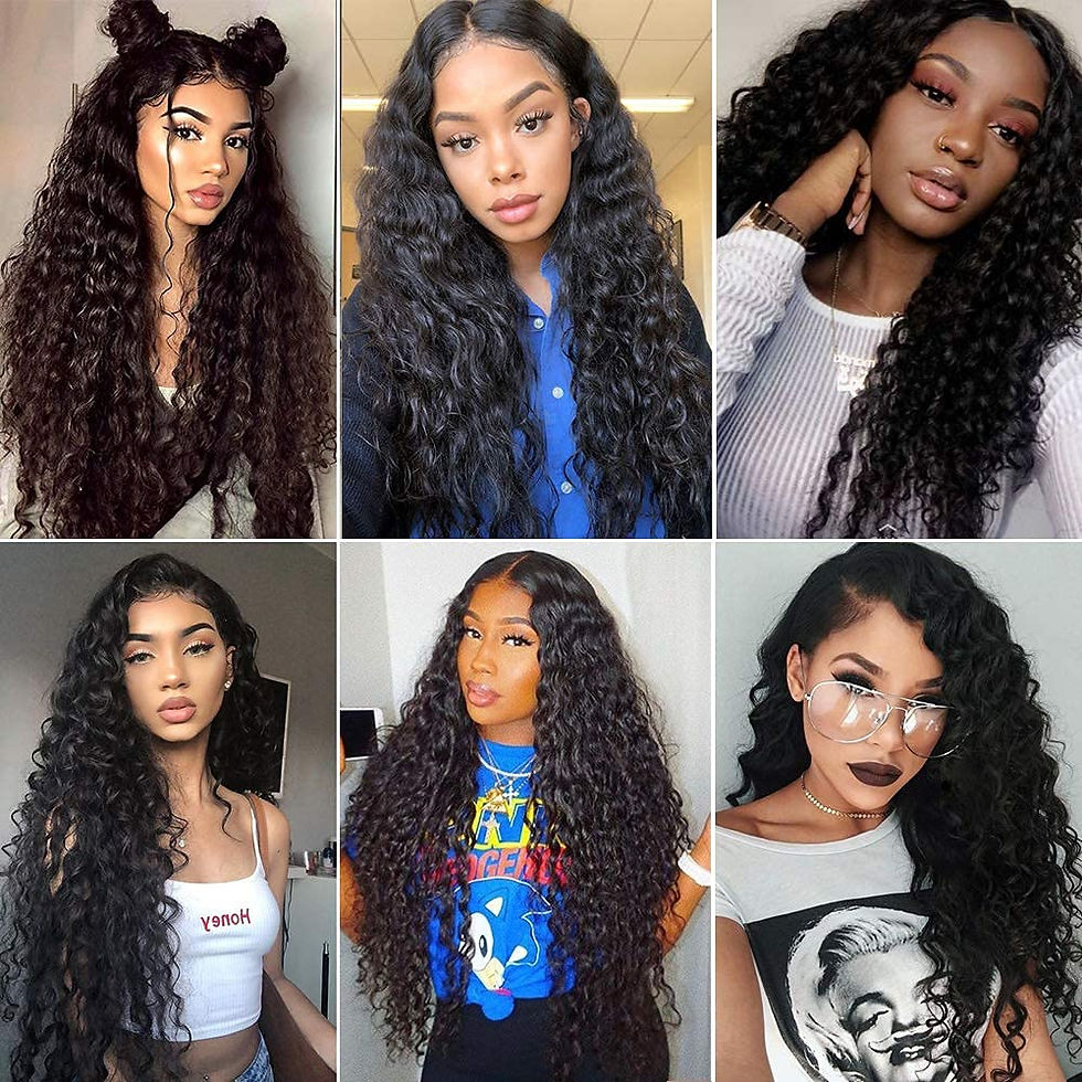 Thumbnail: 13x4 Water Wave Lace Front Wigs For Black Women Pre Plucked With Baby Hair Curl