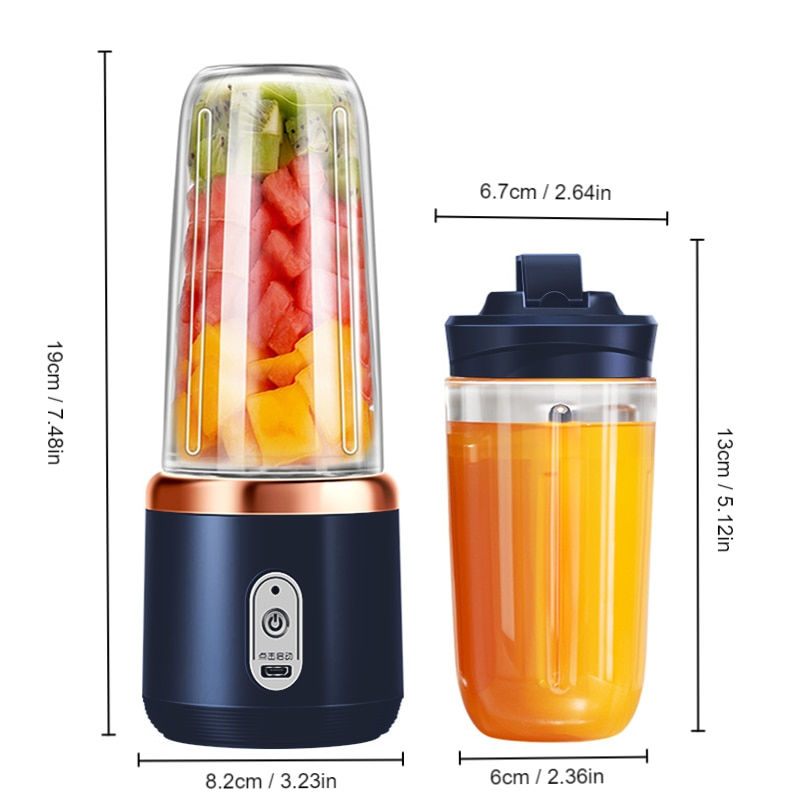 Thumbnail: Portable Small Electric Juicer Stainless Steel Blade Juicer Cup Juicer Fruit Au