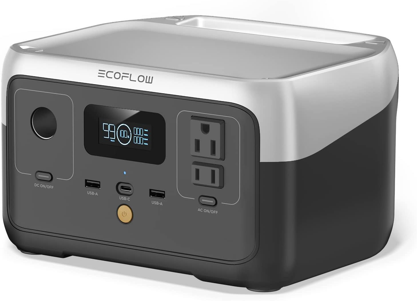 EF ECOFLOW Portable Power Station RIVER 2, 256Wh LiFePO4 Battery/ 1 Hour Fast C