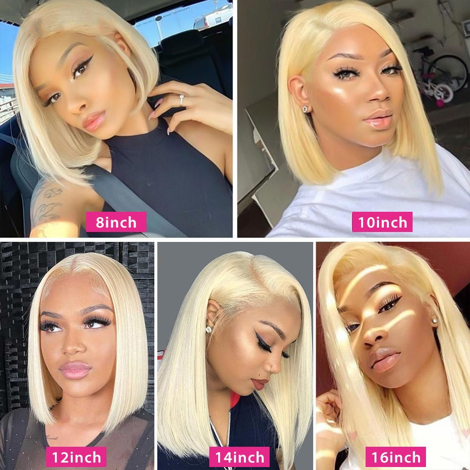 Thumbnail: 613 Honey Blonde Colored Human Hair Wigs For Women Human Hair Remy Brazilian Ch