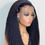 Thumbnail: Glueless Natural Black Soft Long 26inches 200Density Yaki Kinky Straight Deep L