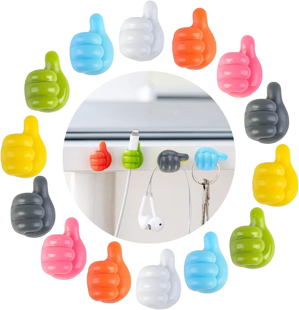 Thumbnail: 10pcsMultifunctional Cable Organizer Clip Holder Thumb Hooks Wire Wall Hooks Ha