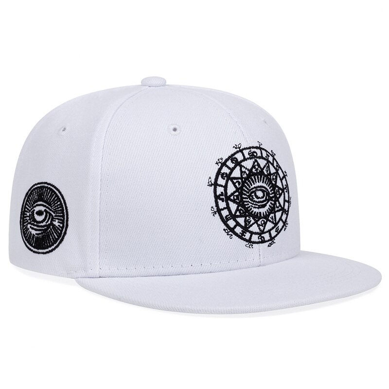Thumbnail: Unisex Eyes Letter Embroidery Hip-hop Hats Spring and Autumn Outdoor Adjustable