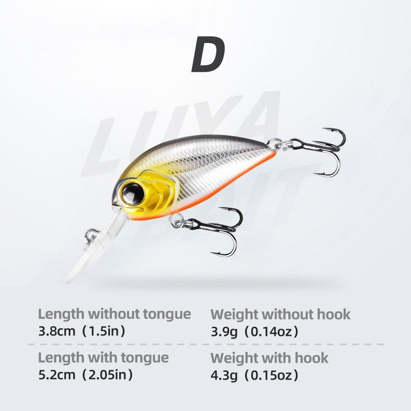 Thumbnail: HANDING Mini Crankbait Fishing Lures Floating Minnow 3.8cm 4.3g Minnow Fishing 