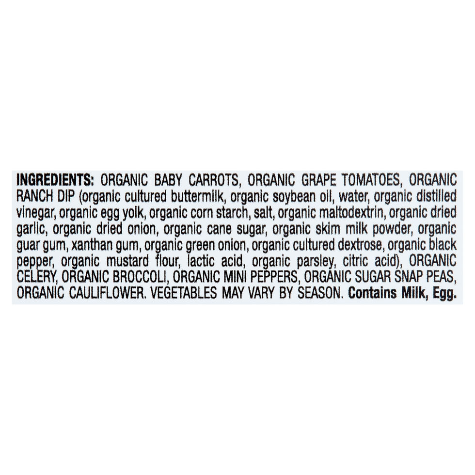 Miniaturbild: Organic Vegetable Tray with Organic Ranch Dip, 40 oz