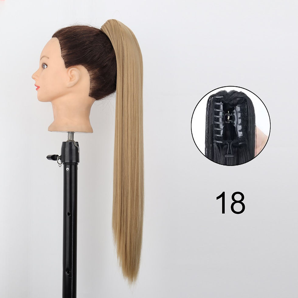 Thumbnail: Synthetic 24Inch Wavy Claw Clip On Ponytail Hair Extension Ponytail Extension H