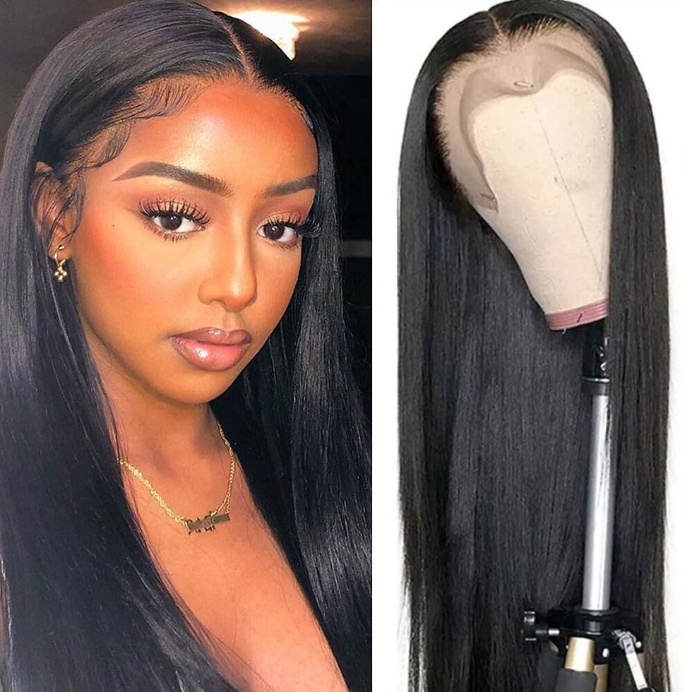 Thumbnail: Natural Black Body Wave Synthetic Lace Wigs For Women Glueless Lace Frontal Wig